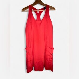 90 Degree By Reflex Bright Watermelon Colored Active Dress